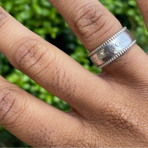Tiffany Band 9.25 Sterling Silver Ring - Picture 3 of 5